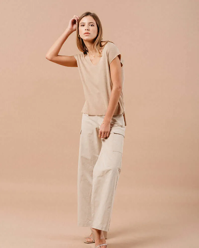 Grace & Mila - Macchiato Subtle Sparkle Top