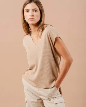 Grace & Mila - Macchiato Subtle Sparkle Top