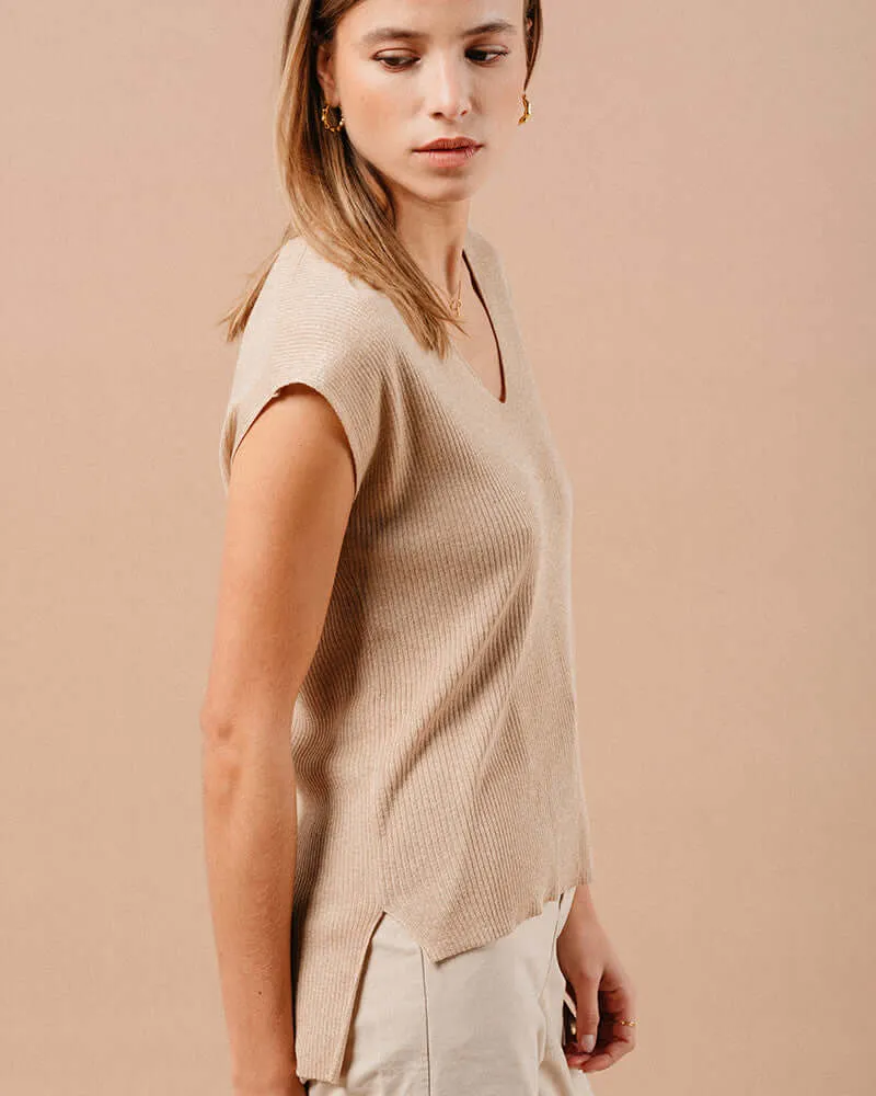 Grace & Mila - Macchiato Subtle Sparkle Top
