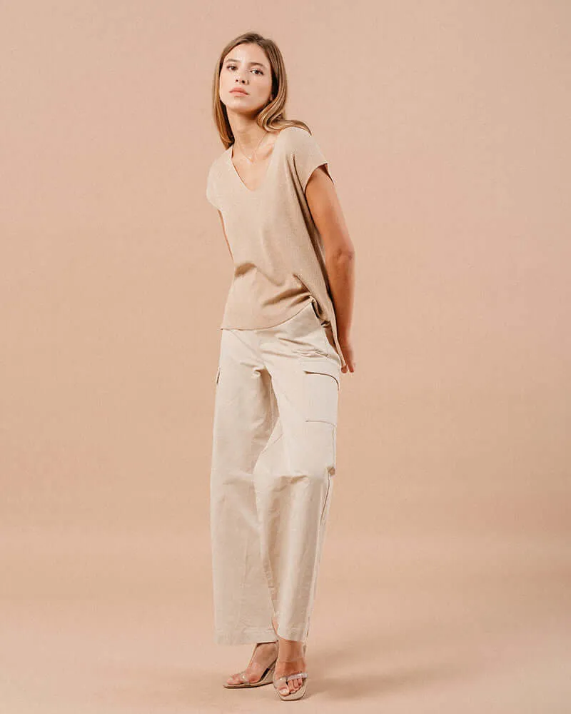 Grace & Mila - Macchiato Subtle Sparkle Top
