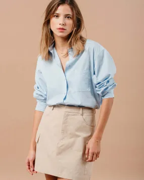 Grace & Mila - Mariah Beige Cargo Mini Skirt