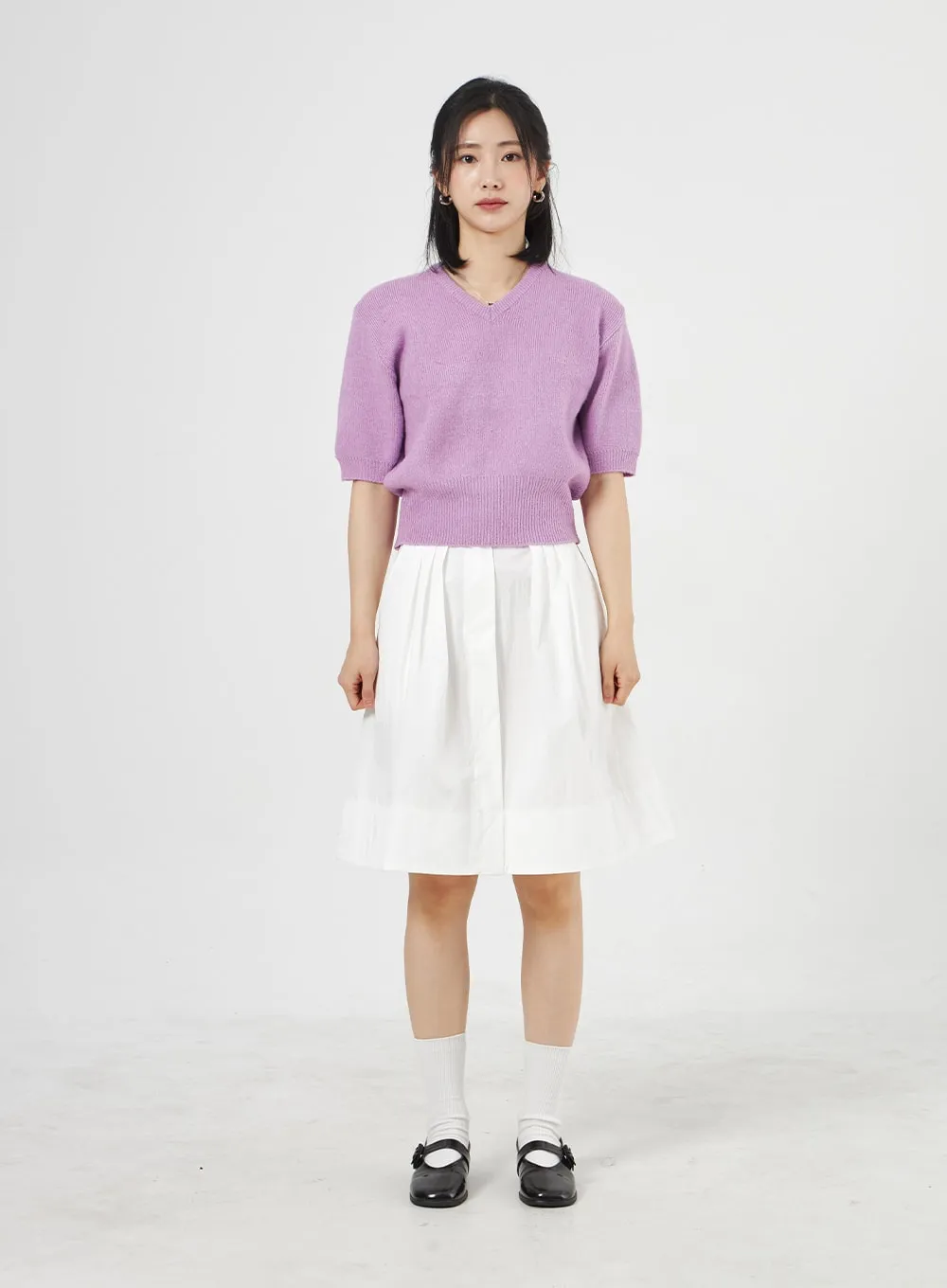 Half Sleeve V-Neck Sweater OA305