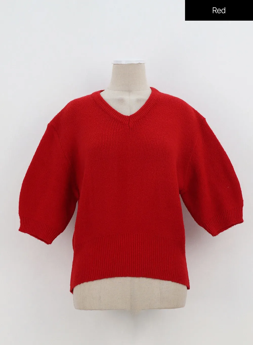 Half Sleeve V-Neck Sweater OA305