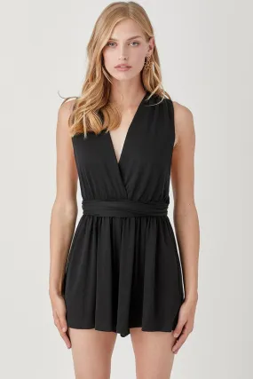 Halter Neck Banded Knit Romper *Online Only*