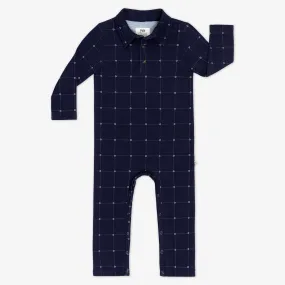 Hanukkah Stars Plaid Polo Romper
