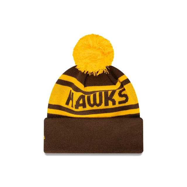 Hawthorn Hawks Retro Logo Beanie with Pom