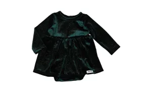 Holiday Bubble Romper In Emerald Sparkle