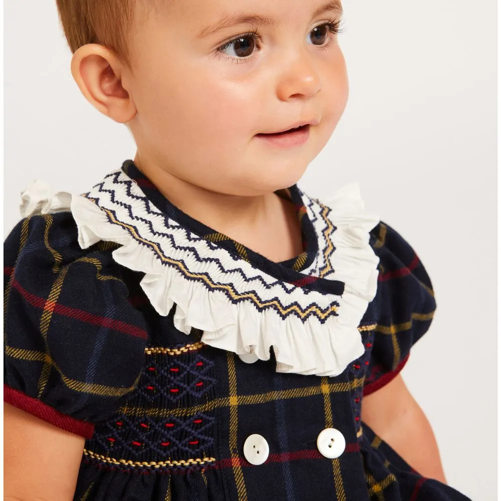 Holly Navy Tartan Romper