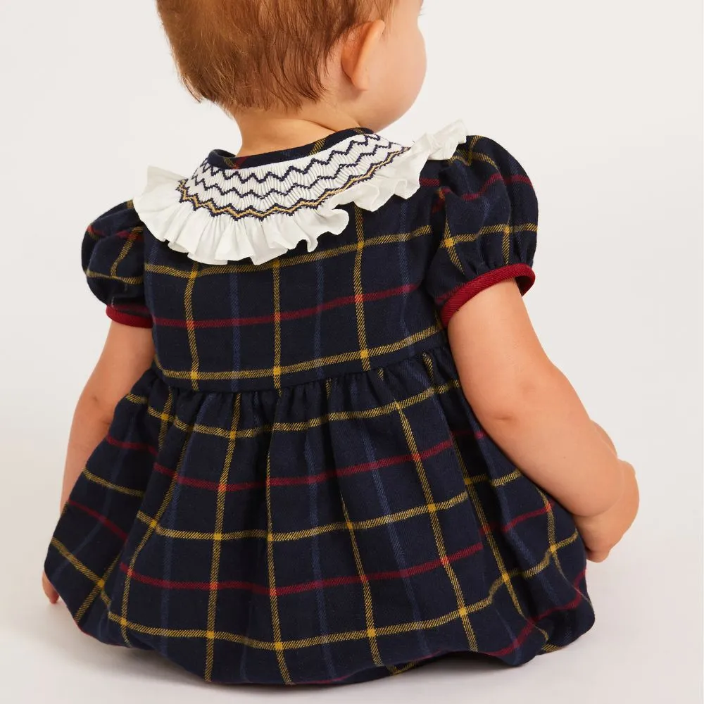 Holly Navy Tartan Romper