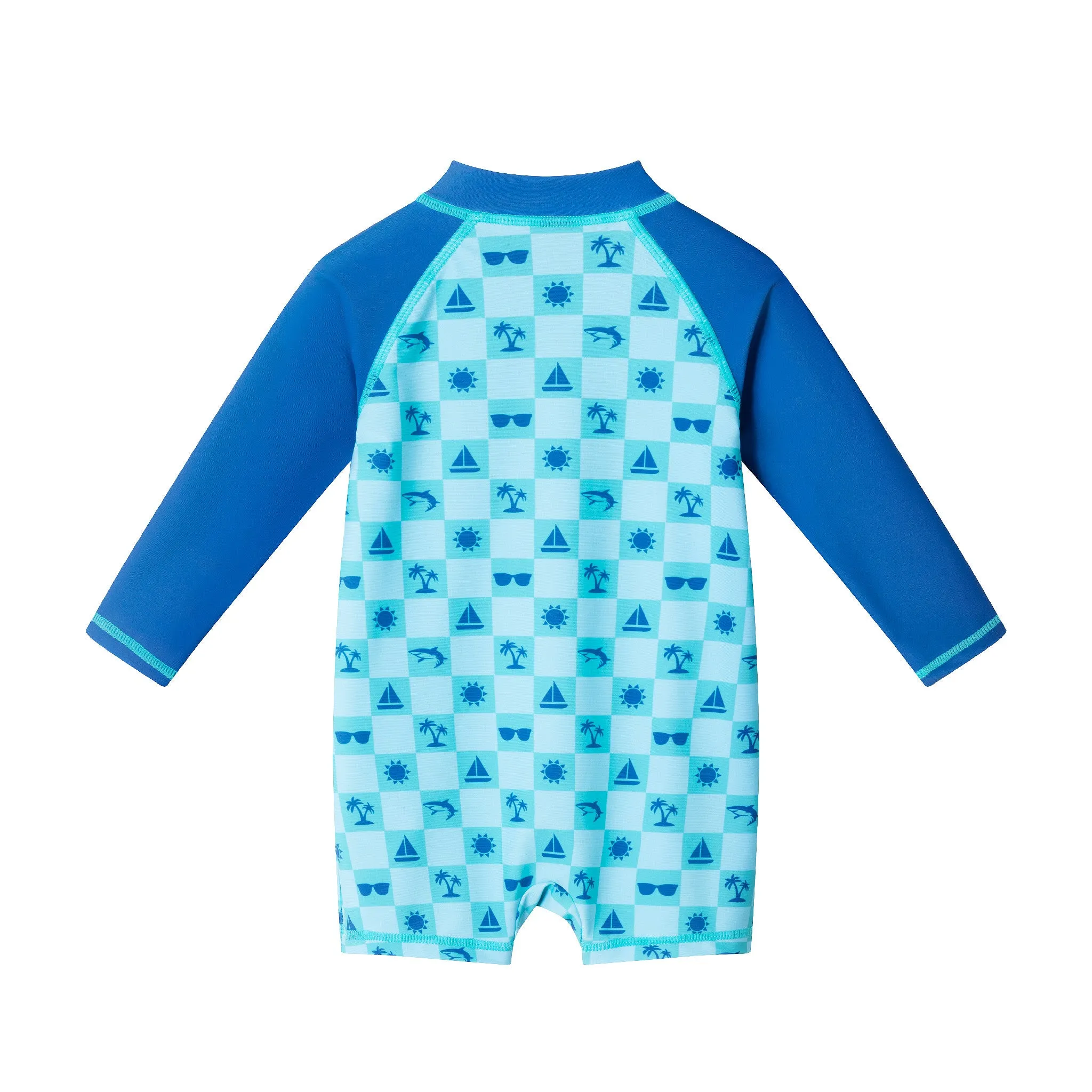 Infant (0-24M) Swim Romper & Hat Set | Beach Vibes
