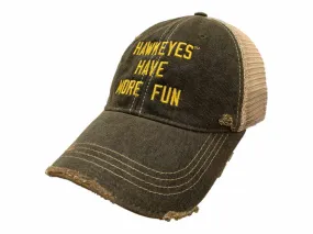 Iowa Hawkeyes Retro Brand "Hawkeyes Have More Fun" Distressed Mesh Adj. Hat Cap