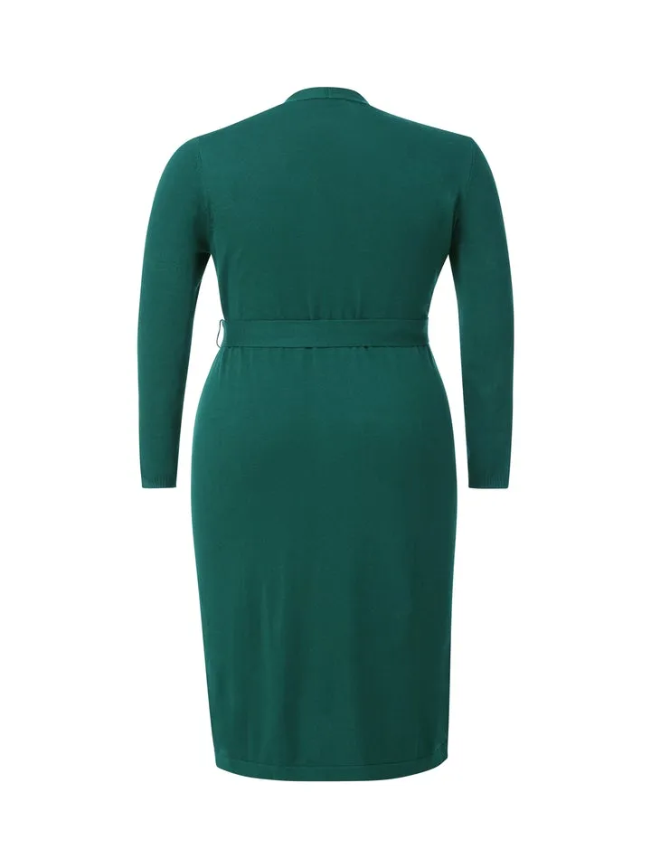 Jordyn Cardi Dress in Emerald Jungle