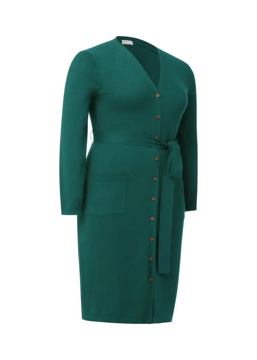 Jordyn Cardi Dress in Emerald Jungle
