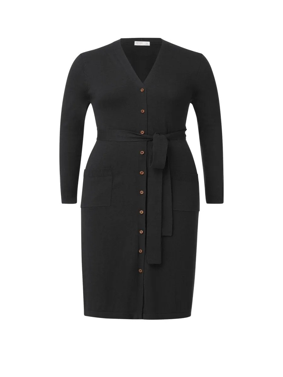 Jordyn Cardi Dress in Jet Black