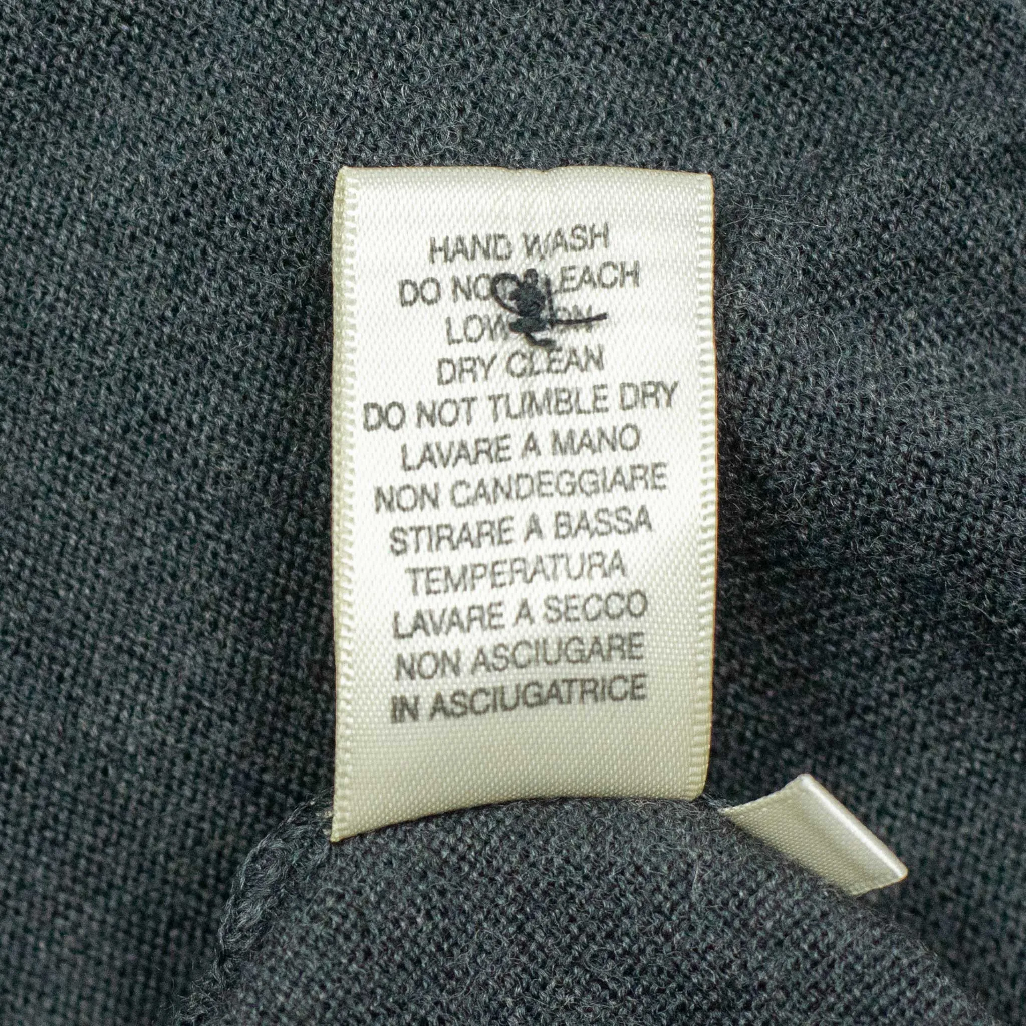 Knit long sleeve polo in charcoal merino wool (restock)