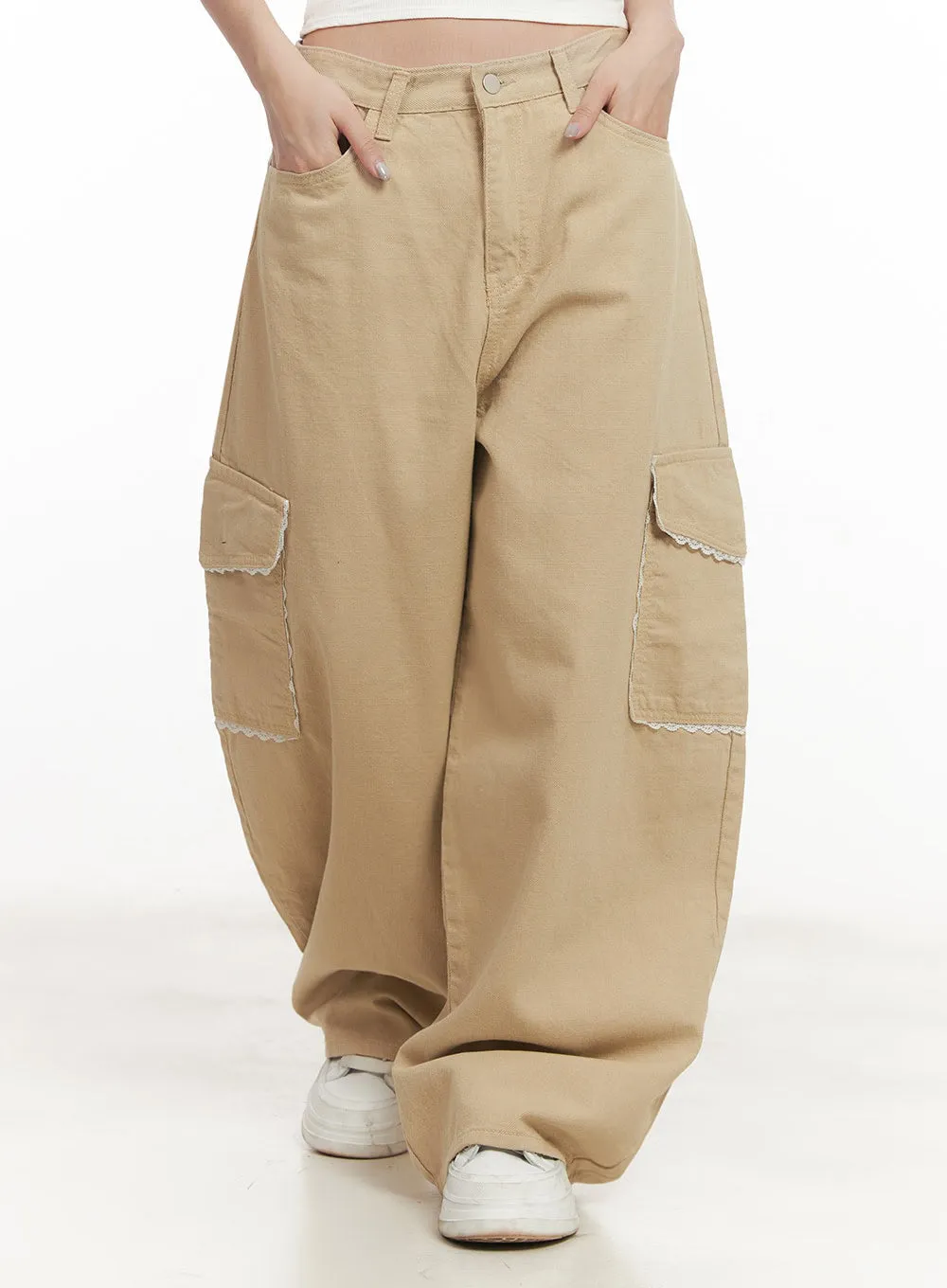 Lace Pocket Cargo Pants IM524