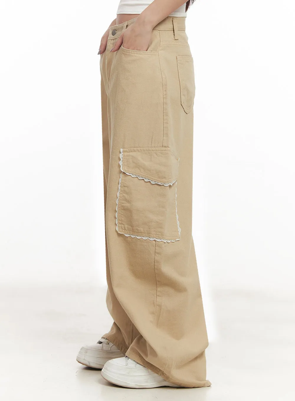 Lace Pocket Cargo Pants IM524
