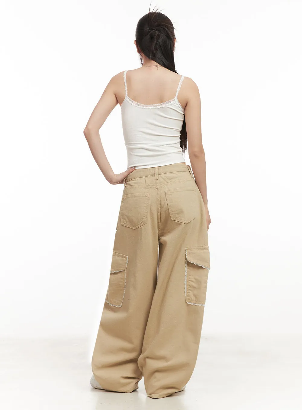 Lace Pocket Cargo Pants IM524