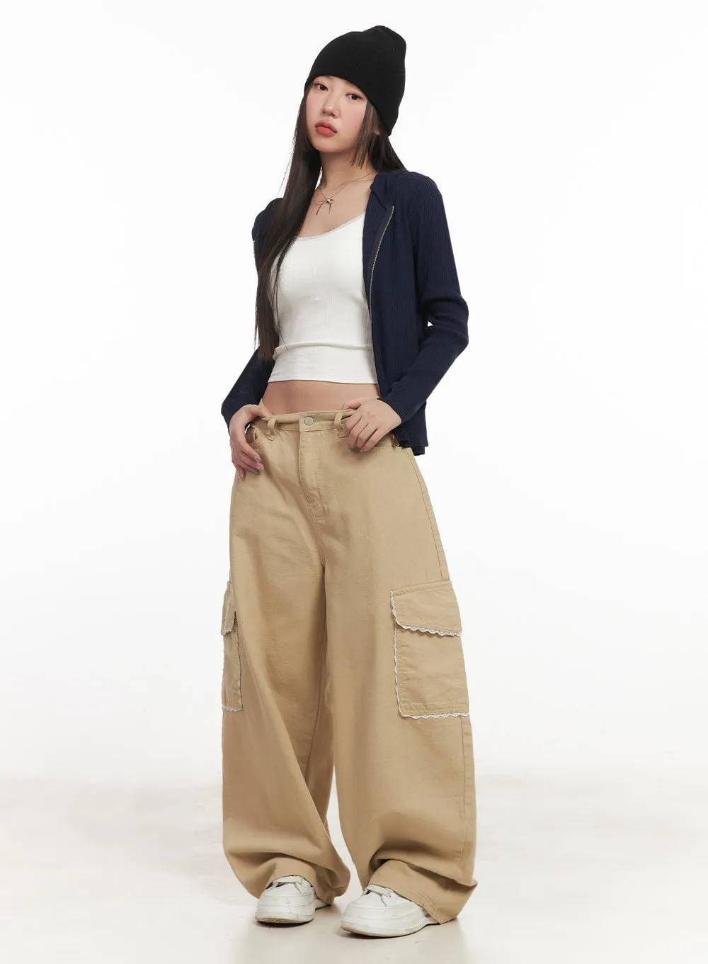 Lace Pocket Cargo Pants IM524
