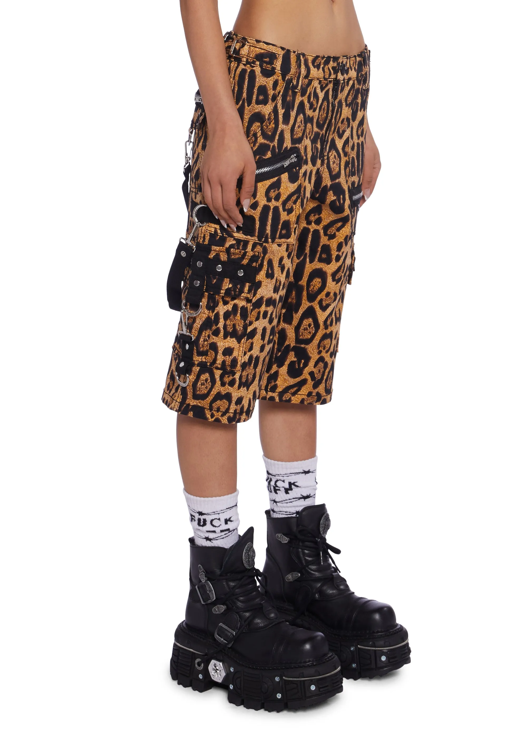 Leopard Punk Short Pants