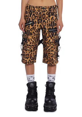 Leopard Punk Short Pants