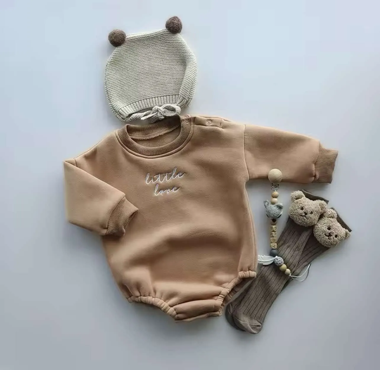 Little Love Bubble Romper in Burnt Orange