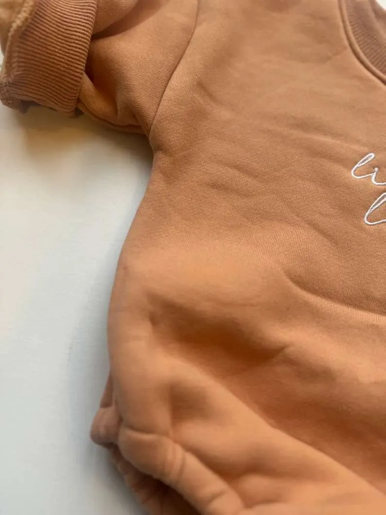 Little Love Bubble Romper in Burnt Orange