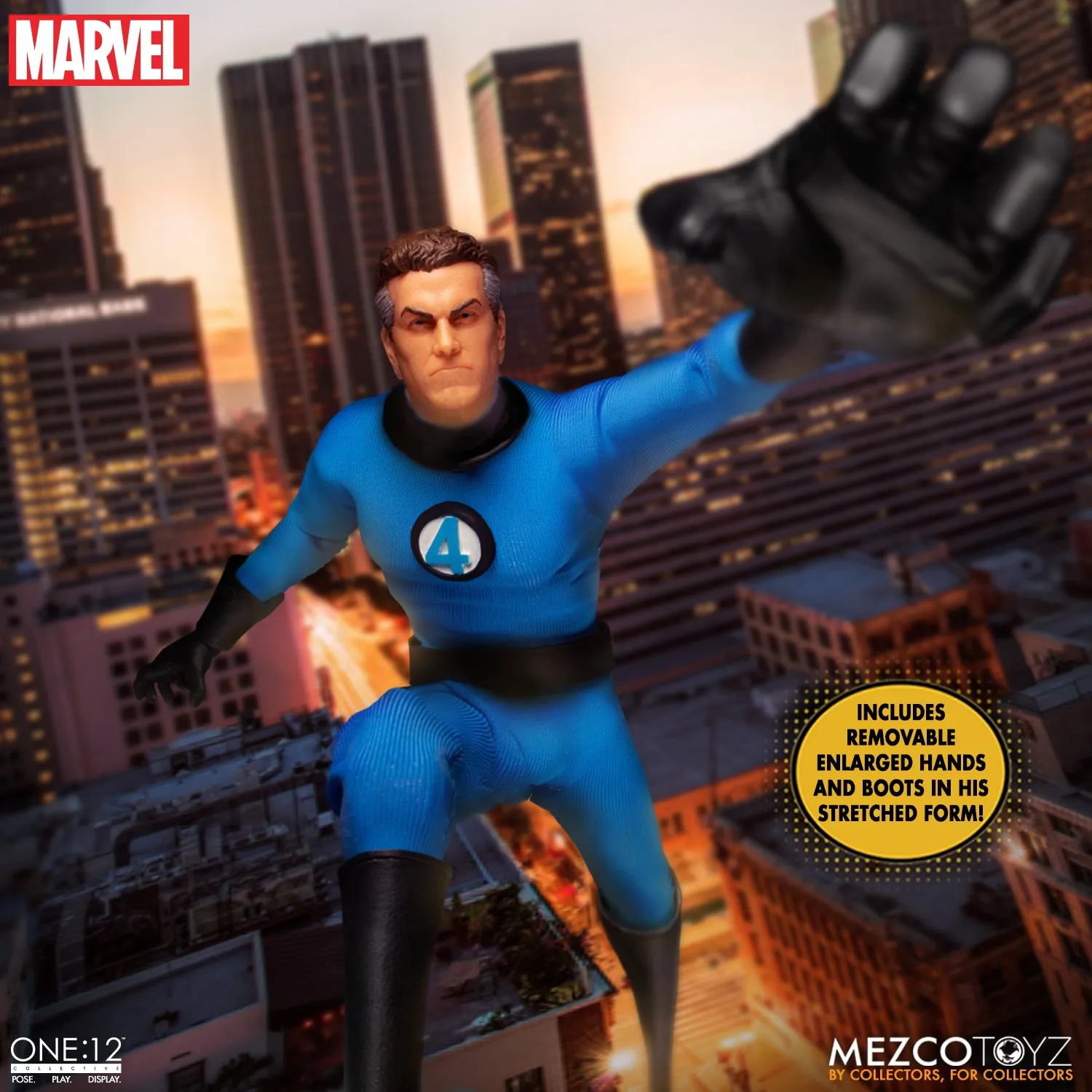 Mezco One 12 Marvel Fantastic Four Deluxe Steel Boxed Set Action Figure