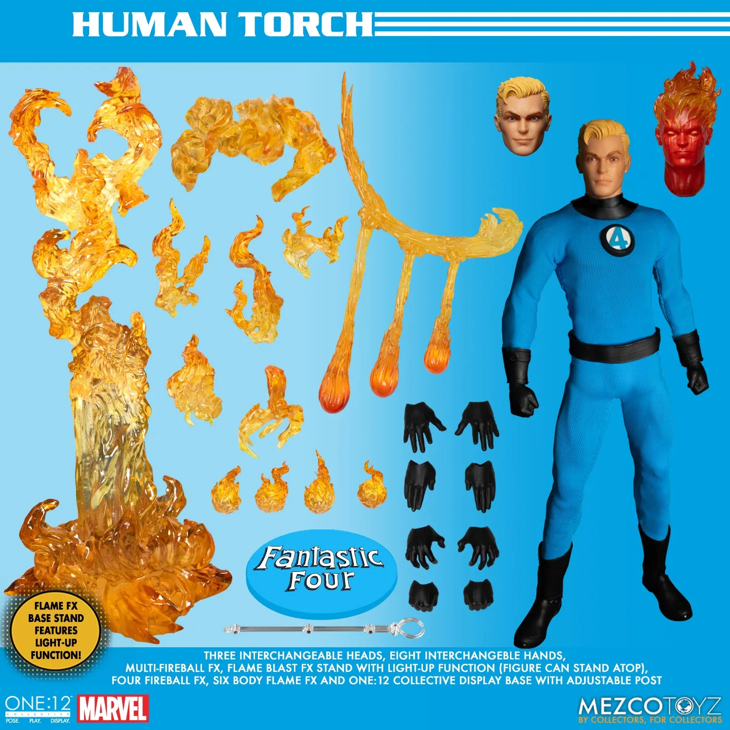 Mezco One 12 Marvel Fantastic Four Deluxe Steel Boxed Set Action Figure