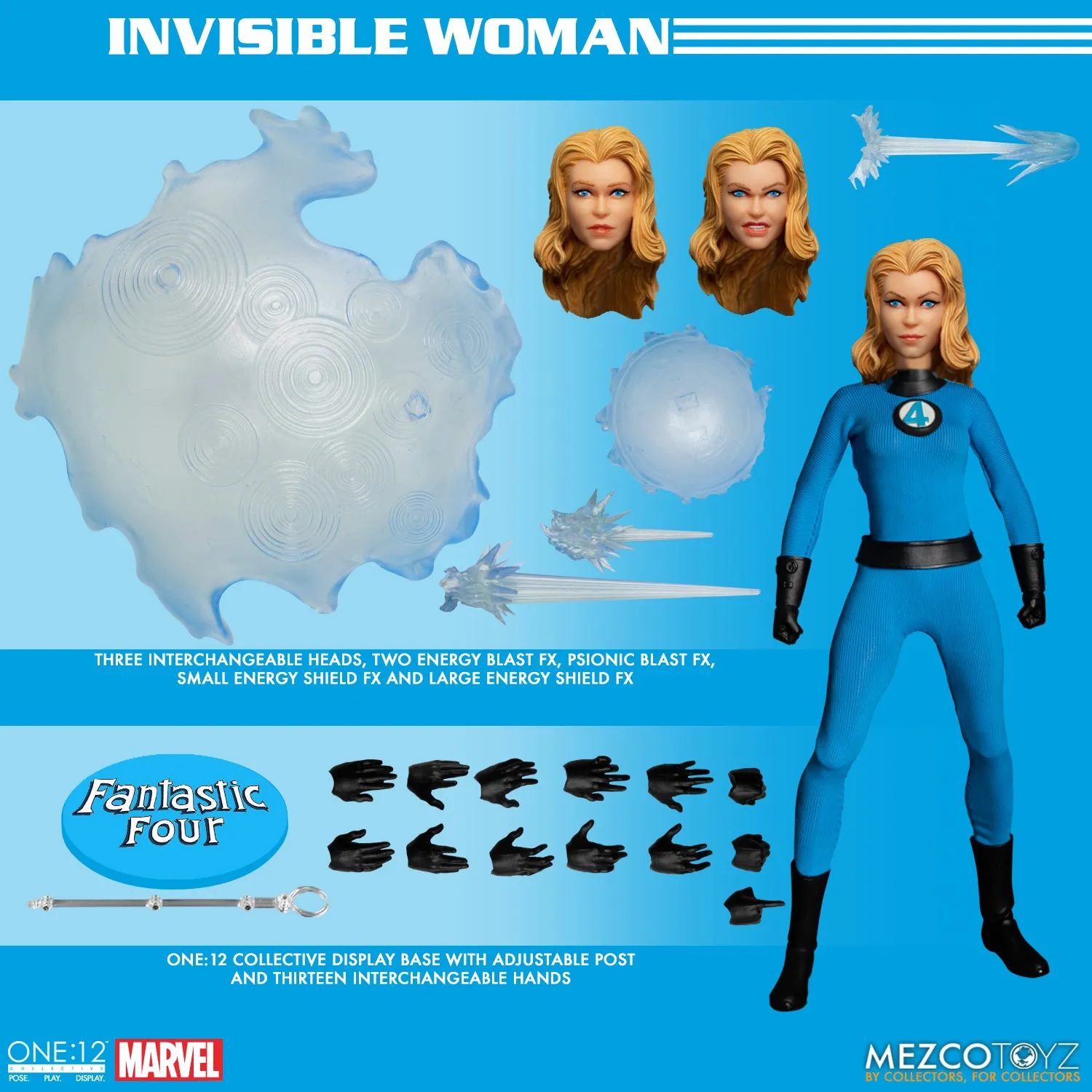 Mezco One 12 Marvel Fantastic Four Deluxe Steel Boxed Set Action Figure