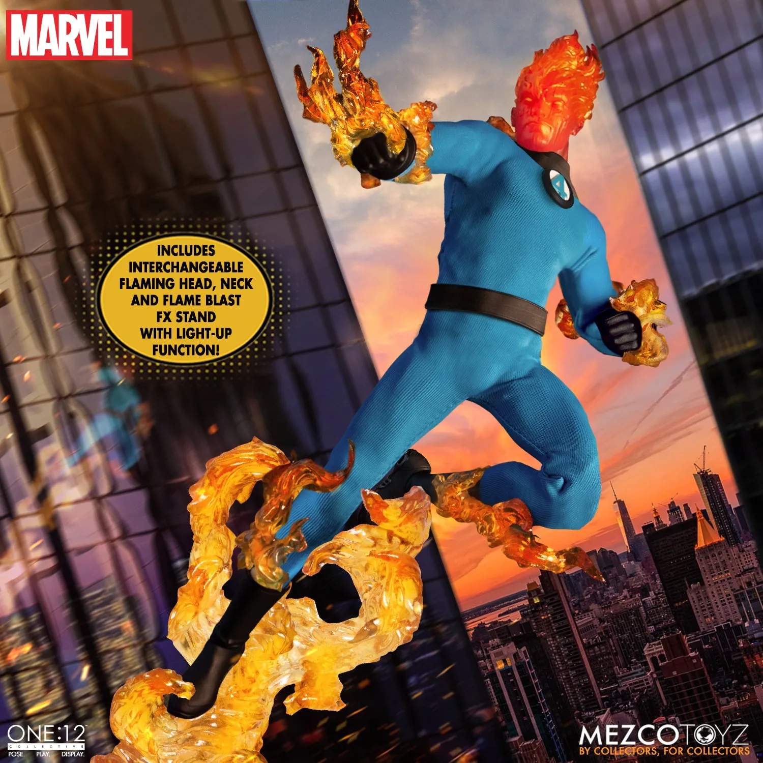 Mezco One 12 Marvel Fantastic Four Deluxe Steel Boxed Set Action Figure