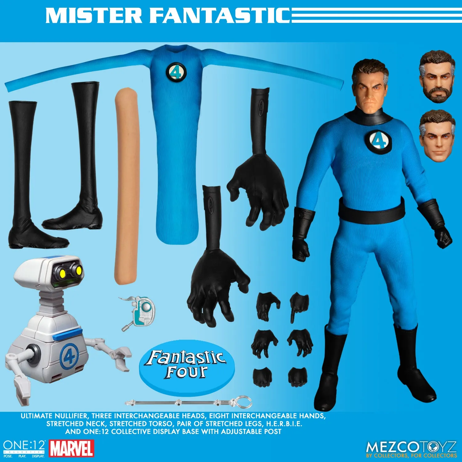 Mezco One 12 Marvel Fantastic Four Deluxe Steel Boxed Set Action Figure