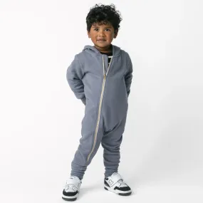 Mini Mioche - Organic Plush Biker Romper - Slate