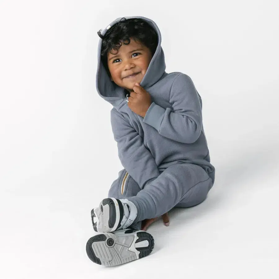 Mini Mioche - Organic Plush Biker Romper - Slate