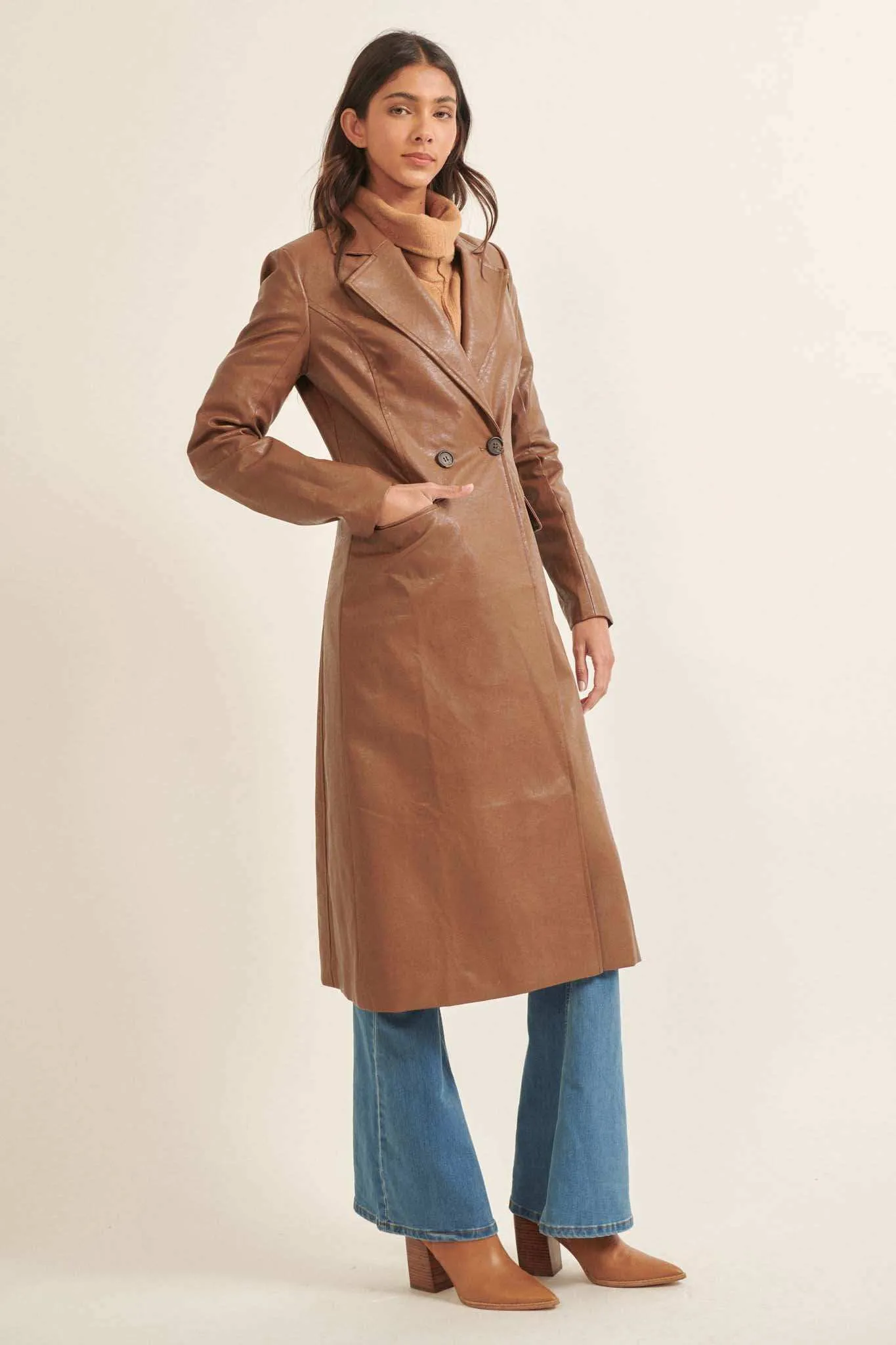 Mod Squad Vegan Leather Trench Coat