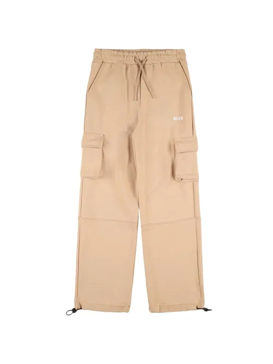 MSGM   Cotton sweat cargo pants 