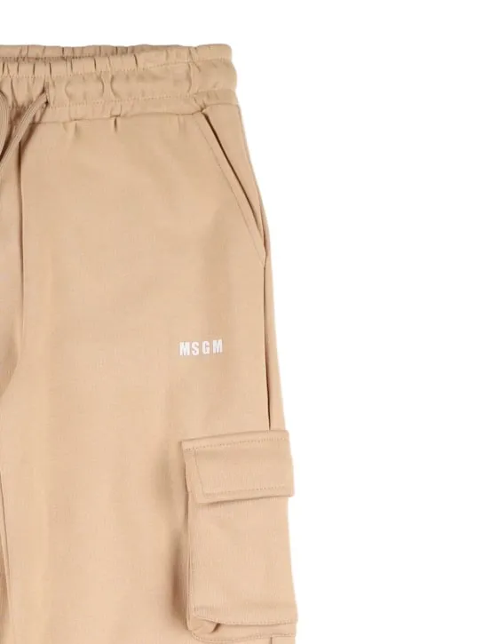 MSGM   Cotton sweat cargo pants 
