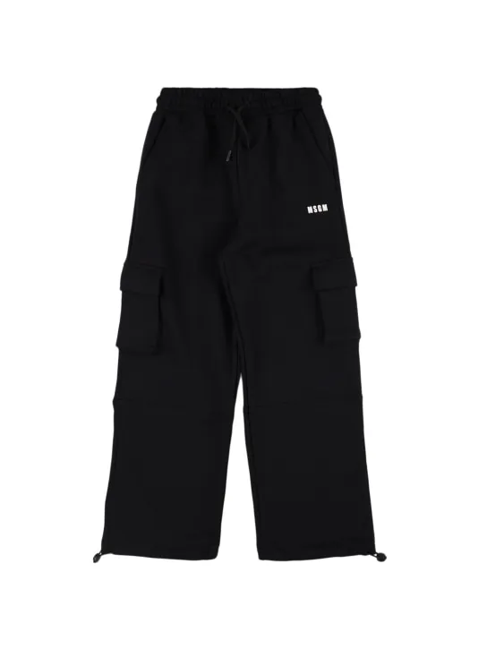 MSGM   Cotton sweat cargo pants 