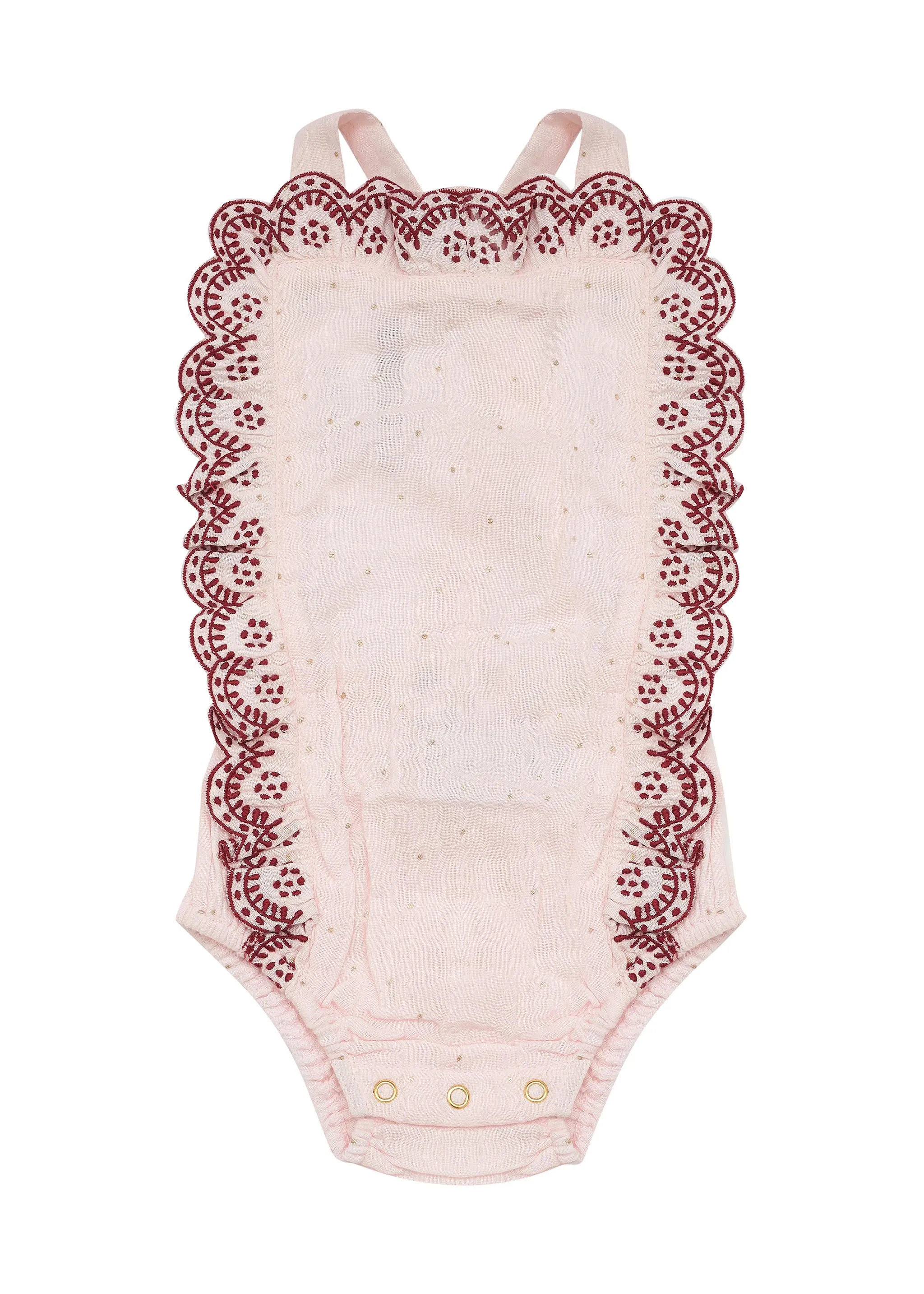 Pa Rum pum pum Romper-Peppermint Pink