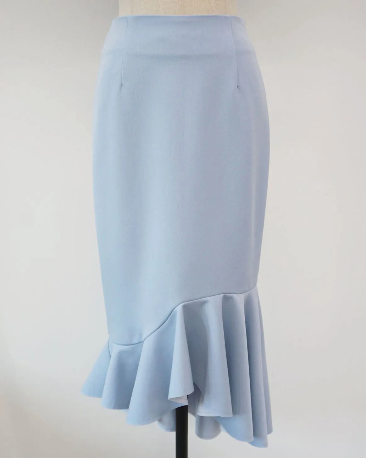 PEPLUM MIDI SKIRT