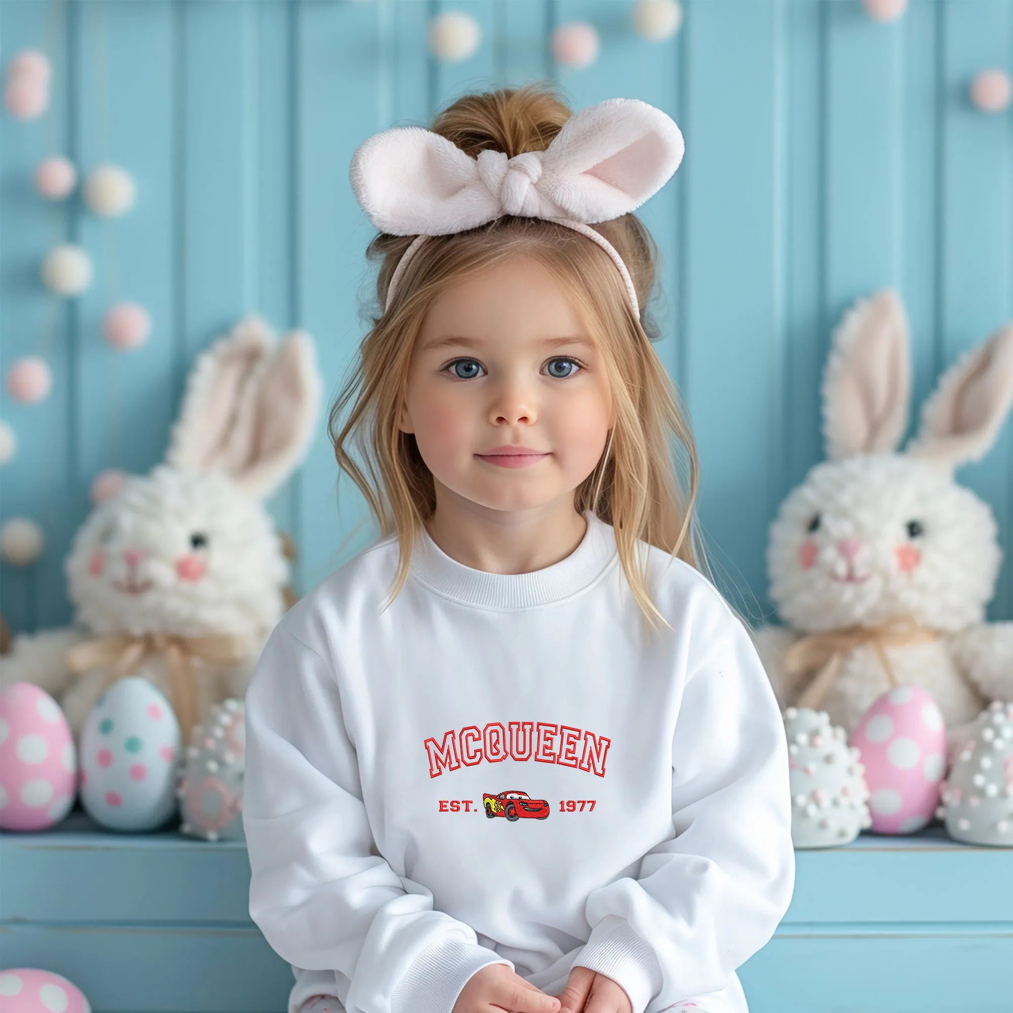 Personalized Disney Cars McQeen Embroidered Youth Sweatshirt