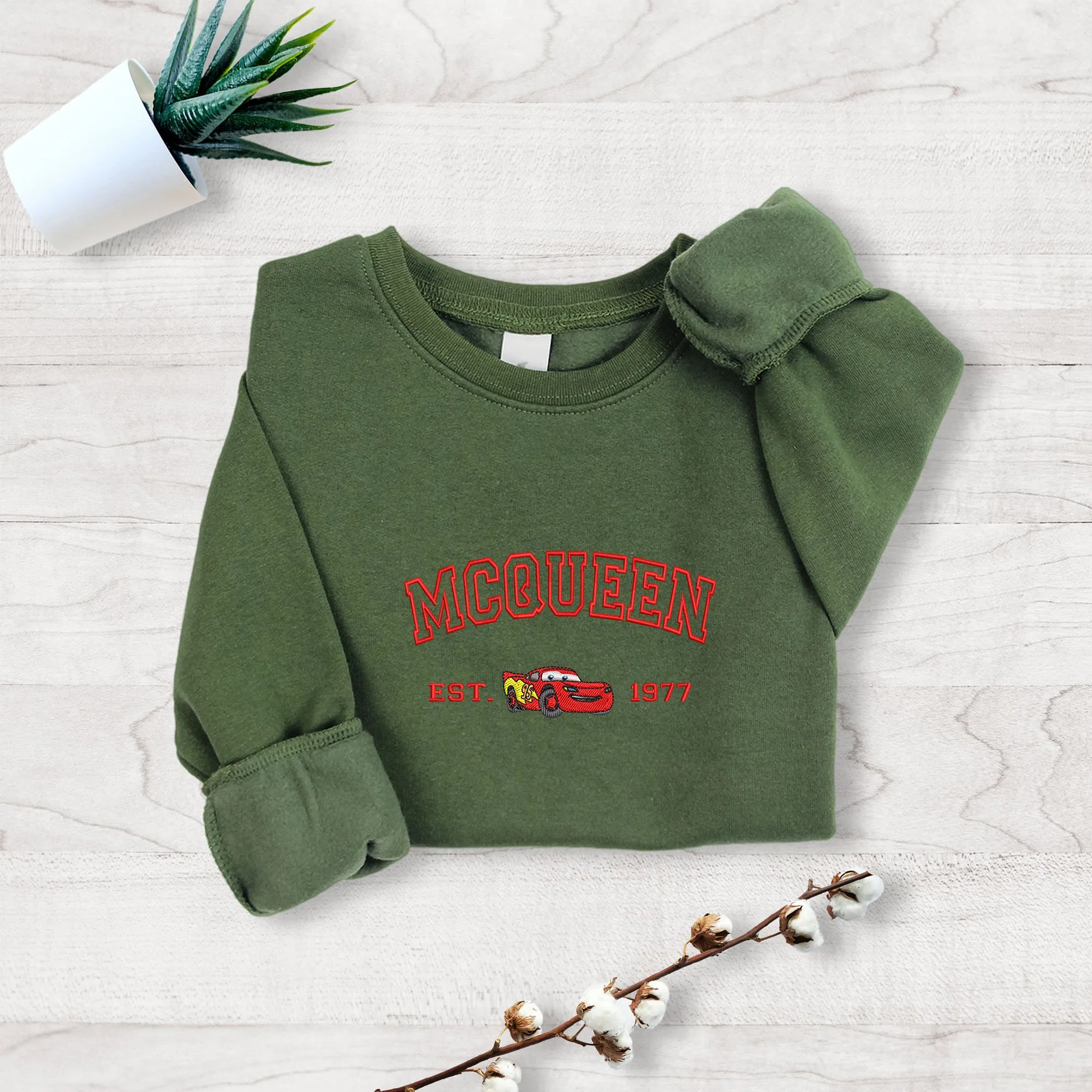 Personalized Disney Cars McQeen Embroidered Youth Sweatshirt