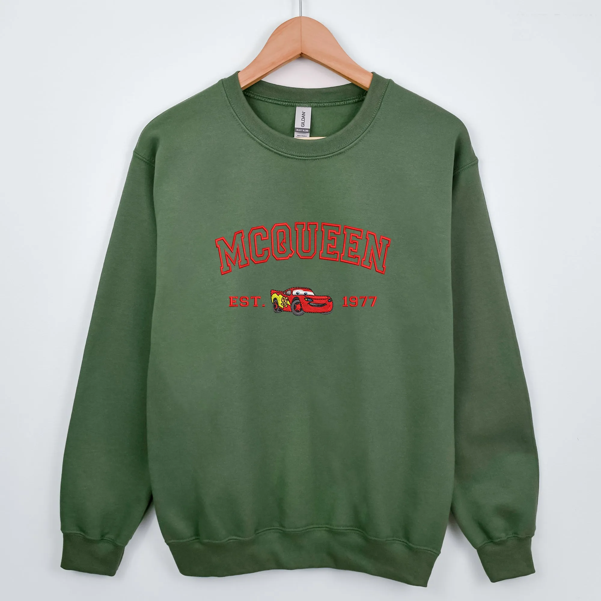 Personalized Disney Cars McQueen Embroidered Adult Sweatshirt