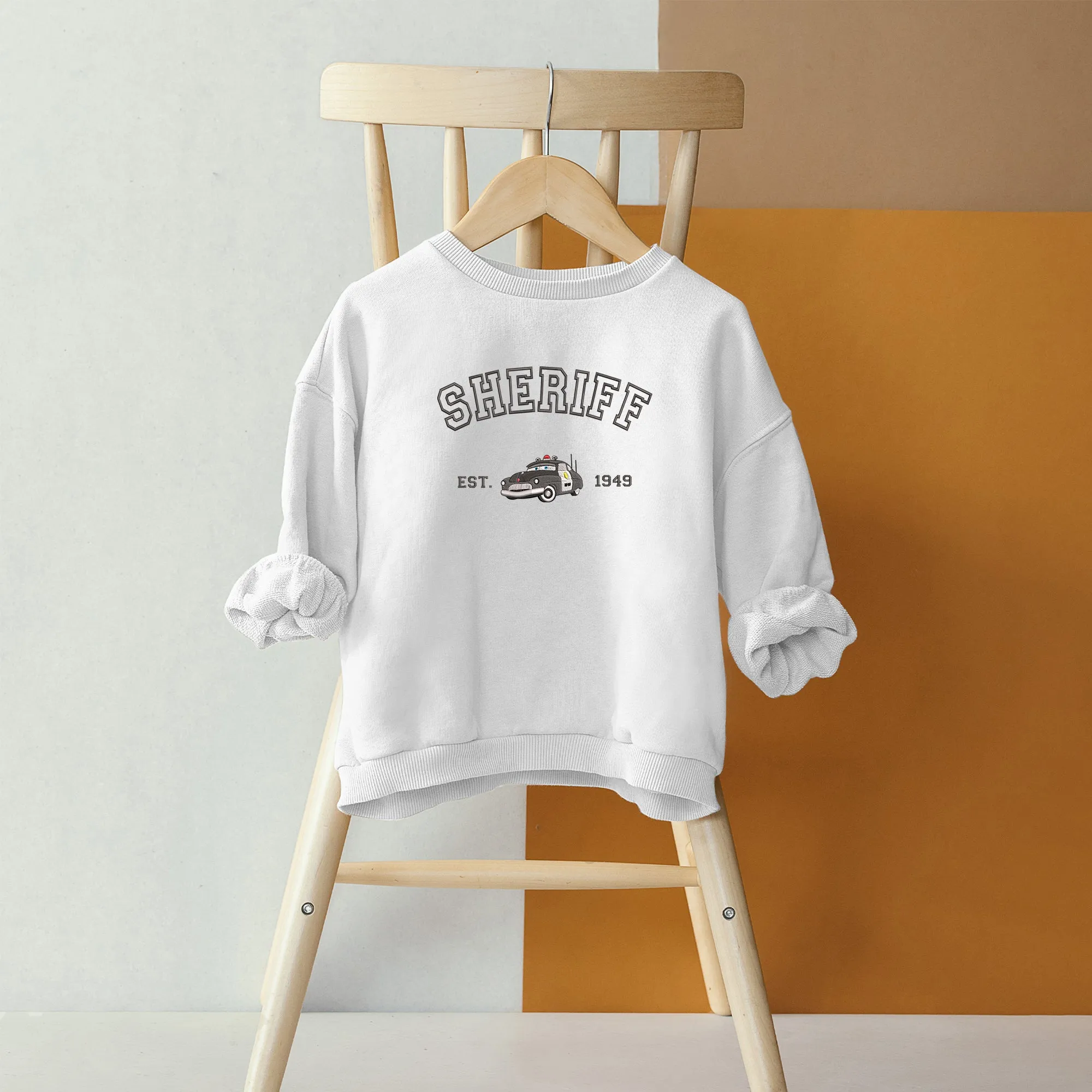 Personalized Disney Cars Sheriff Embroidered Toddler Sweatshirt