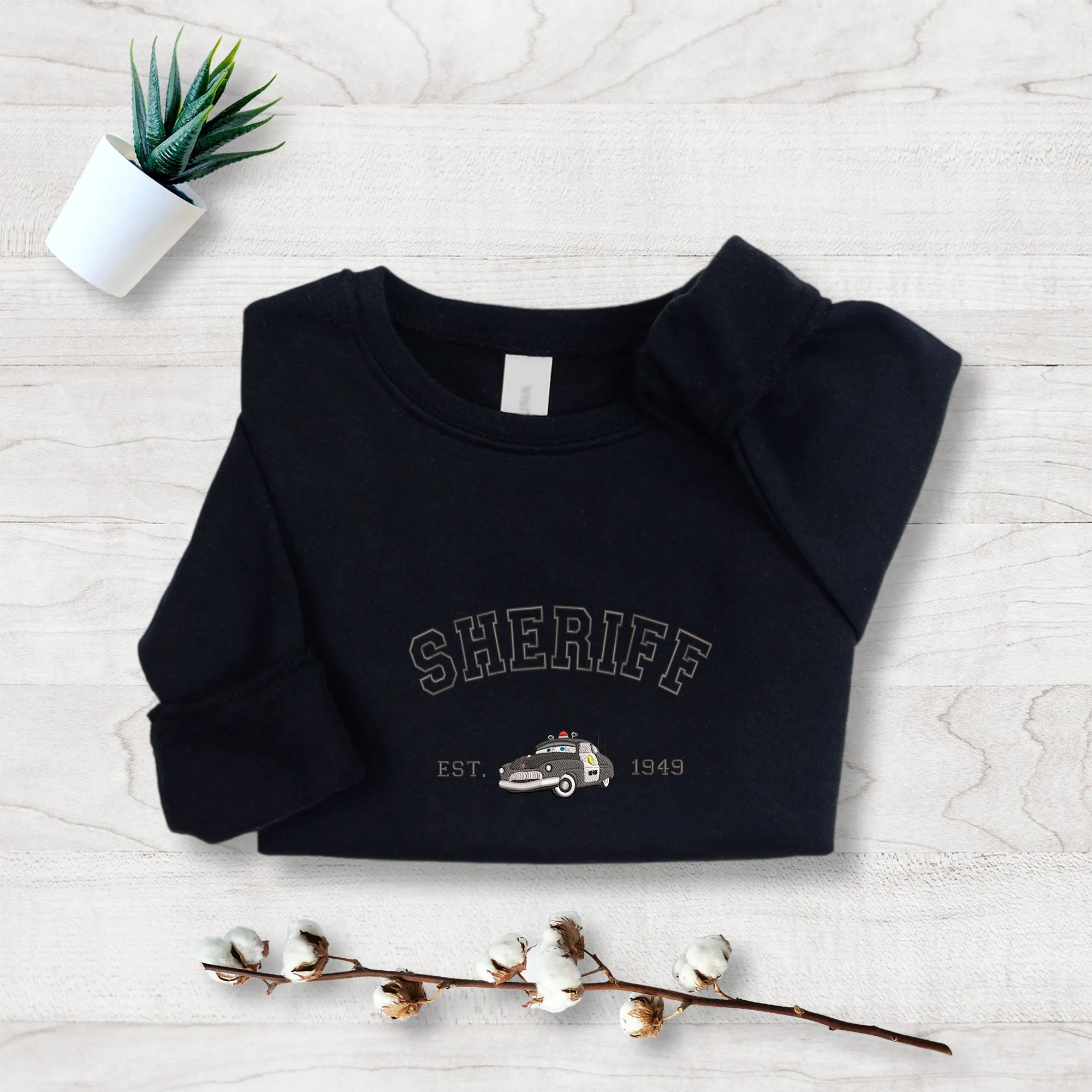 Personalized Disney Cars Sheriff Embroidered Toddler Sweatshirt