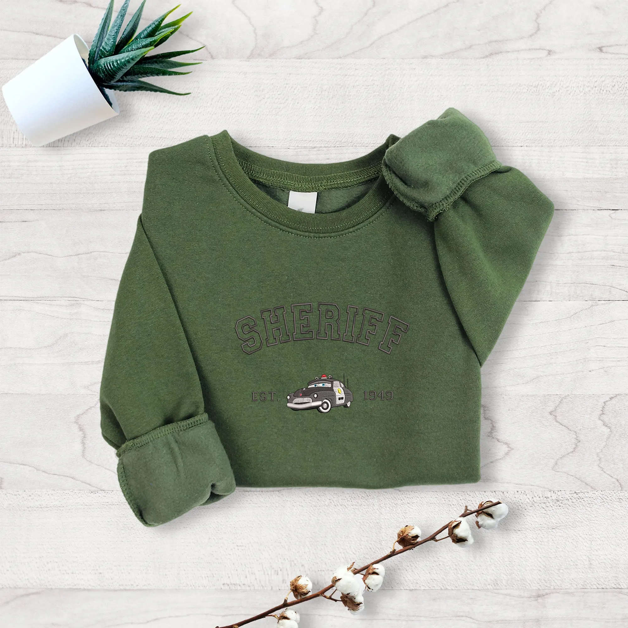 Personalized Disney Cars Sheriff Embroidered Toddler Sweatshirt