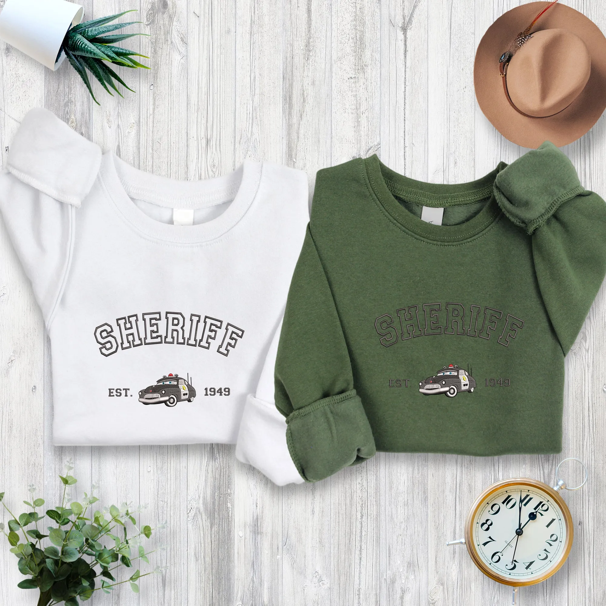 Personalized Disney Cars Sheriff Embroidered Toddler Sweatshirt