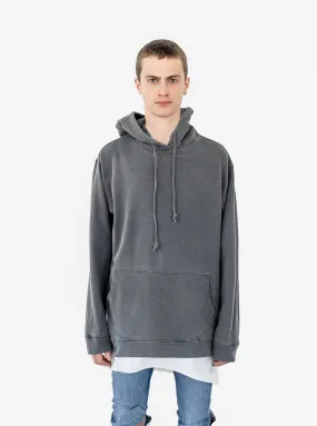 Pigment Dyed Washed Hoodie in Faded Black