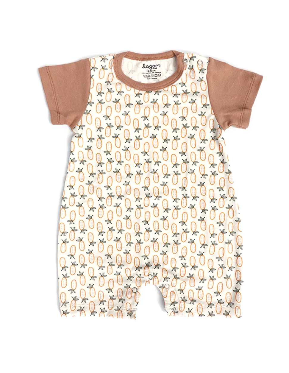 Pineapple Short Sleeves Baby Romper