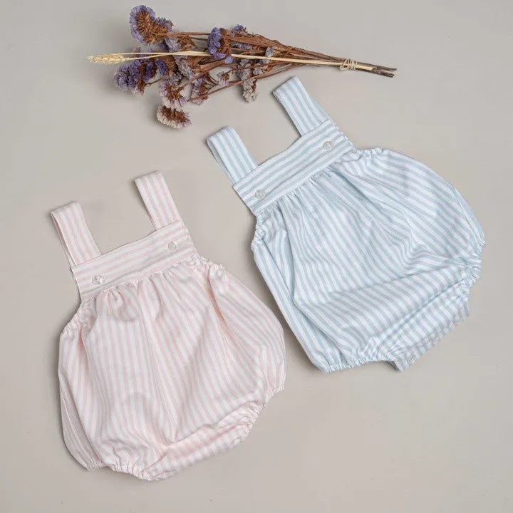 Pink Striped Romper